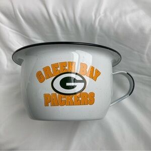 NFL Green Bay Packers Large Enamelware Metal Licensed  Bucket Bowl Game Day Dish